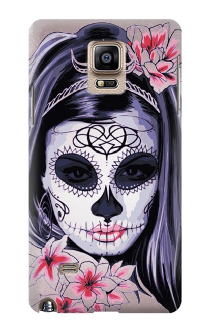 S3821 Sugar Skull Steampunk Fille Gothique Etui Coque Housse pour Samsung Galaxy Note 4