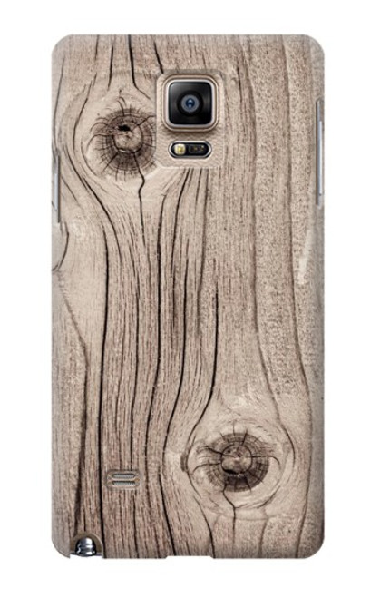 S3822 Graphique de la texture du bois imprimé Etui Coque Housse pour Samsung Galaxy Note 4