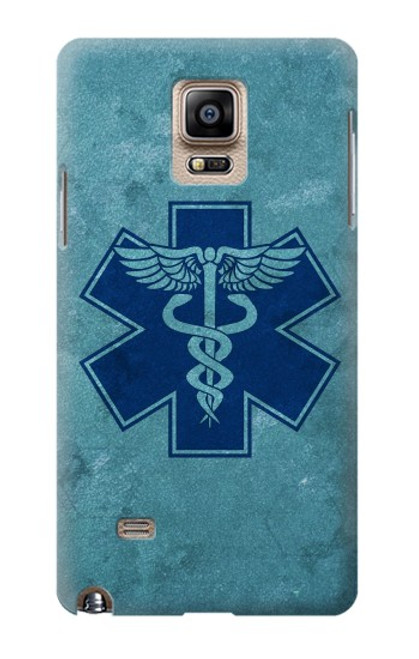 S3824 Symbole Médical Caducée Etui Coque Housse pour Samsung Galaxy Note 4