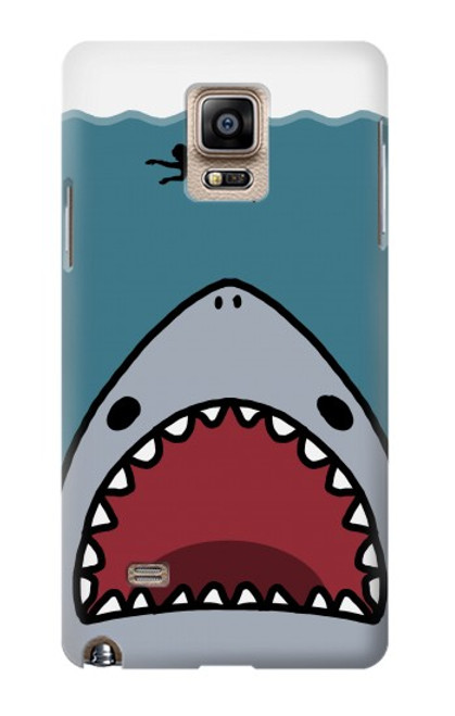 S3825 Plongée en mer de requin de dessin animé Etui Coque Housse pour Samsung Galaxy Note 4