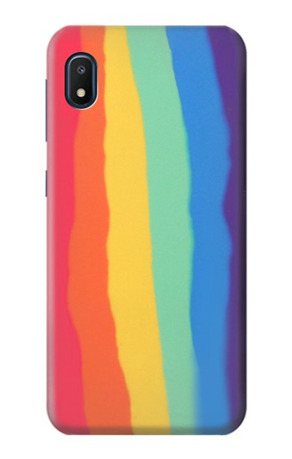 S3799 Arc-en-ciel aquarelle vertical mignon Etui Coque Housse pour Samsung Galaxy A10e