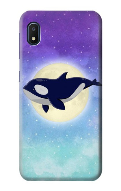 S3807 Killer Whale Orca Lune Pastel Fantaisie Etui Coque Housse pour Samsung Galaxy A10e