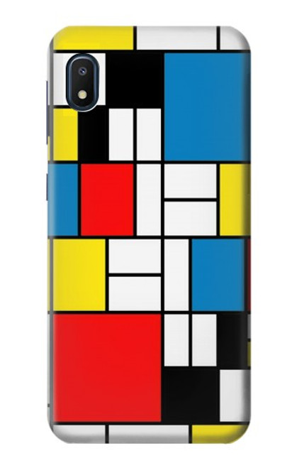 S3814 Composition de dessin au trait Piet Mondrian Etui Coque Housse pour Samsung Galaxy A10e