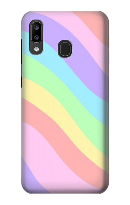 S3810 Vague d'été licorne pastel Etui Coque Housse pour Samsung Galaxy A20, Galaxy A30