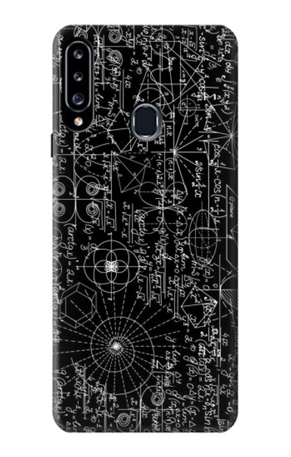 S3808 Tableau noir de mathématiques Etui Coque Housse pour Samsung Galaxy A20s