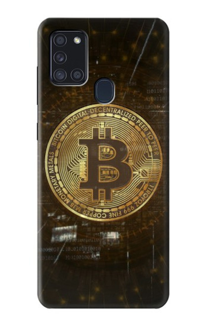 S3798 Crypto-monnaie Bitcoin Etui Coque Housse pour Samsung Galaxy A21s