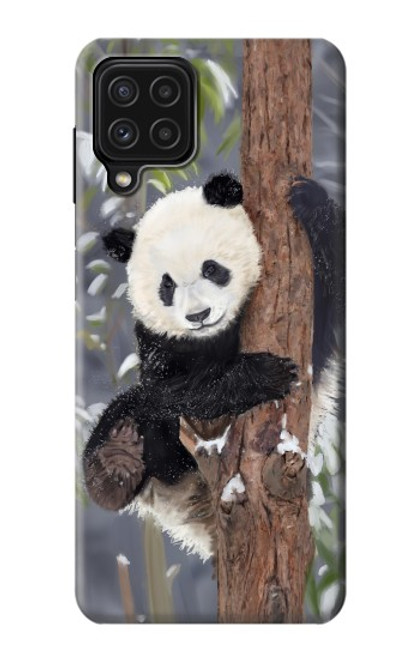 S3793 Peinture de neige mignon bébé panda Etui Coque Housse pour Samsung Galaxy A22 4G
