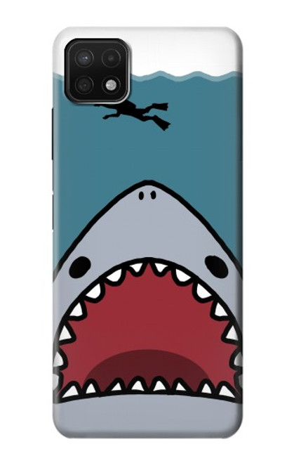 S3825 Plongée en mer de requin de dessin animé Etui Coque Housse pour Samsung Galaxy A22 5G