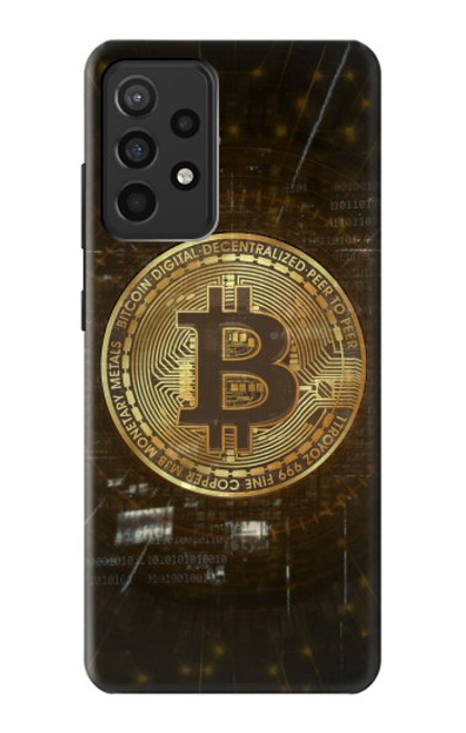 S3798 Crypto-monnaie Bitcoin Etui Coque Housse pour Samsung Galaxy A52, Galaxy A52 5G