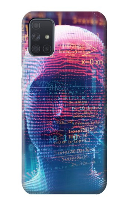 S3800 Visage humain numérique Etui Coque Housse pour Samsung Galaxy A71 5G