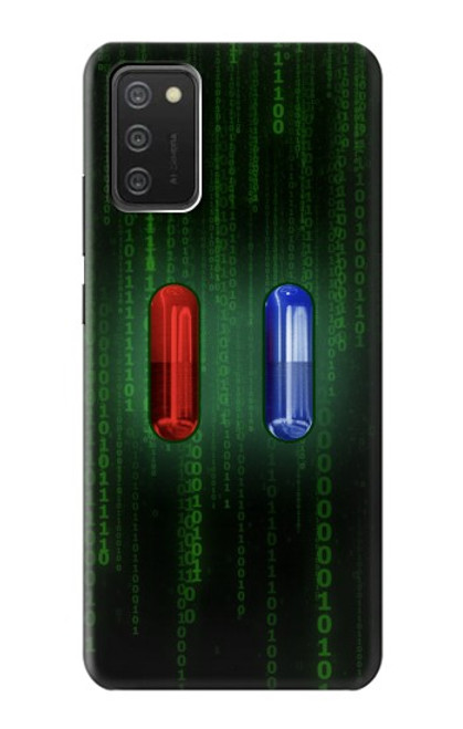 S3816 Comprimé Rouge Comprimé Bleu Capsule Etui Coque Housse pour Samsung Galaxy A03S