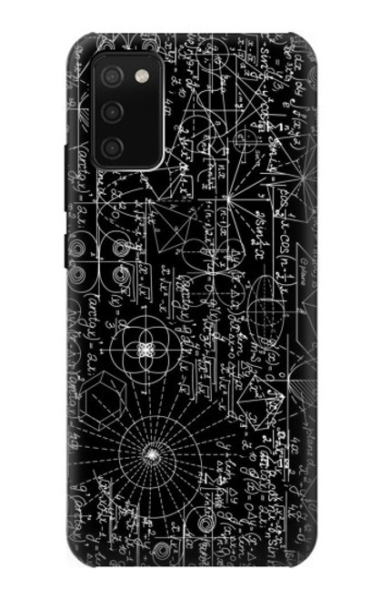 S3808 Tableau noir de mathématiques Etui Coque Housse pour Samsung Galaxy A02s, Galaxy M02s