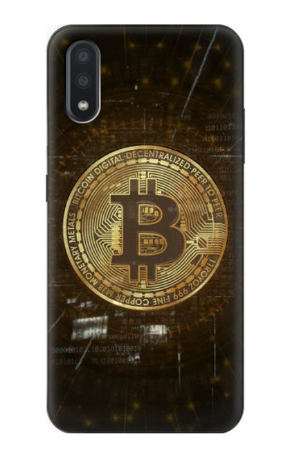 S3798 Crypto-monnaie Bitcoin Etui Coque Housse pour Samsung Galaxy A01