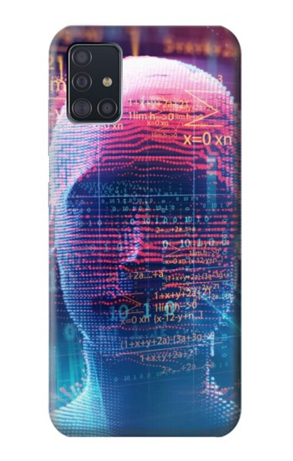 S3800 Visage humain numérique Etui Coque Housse pour Samsung Galaxy A51