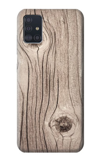 S3822 Graphique de la texture du bois imprimé Etui Coque Housse pour Samsung Galaxy A51