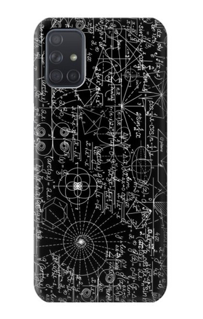 S3808 Tableau noir de mathématiques Etui Coque Housse pour Samsung Galaxy A71