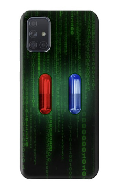 S3816 Comprimé Rouge Comprimé Bleu Capsule Etui Coque Housse pour Samsung Galaxy A71