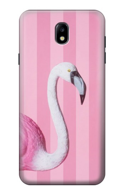 S3805 Flamant Rose Pastel Etui Coque Housse pour Samsung Galaxy J7 (2018), J7 Aero, J7 Top, J7 Aura, J7 Crown, J7 Refine, J7 Eon, J7 V 2nd Gen, J7 Star