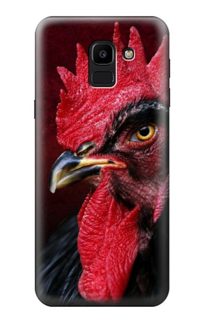 S3797 Poulet Coq Etui Coque Housse pour Samsung Galaxy J6 (2018)