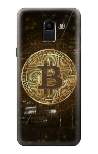 S3798 Crypto-monnaie Bitcoin Etui Coque Housse pour Samsung Galaxy J6 (2018)