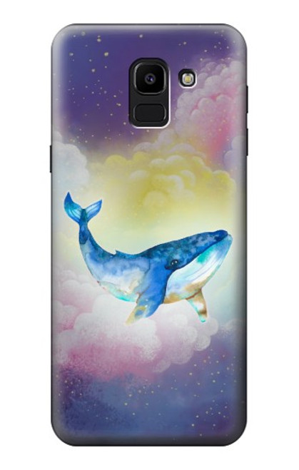 S3802 Rêve Baleine Pastel Fantaisie Etui Coque Housse pour Samsung Galaxy J6 (2018)