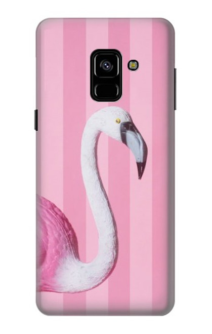 S3805 Flamant Rose Pastel Etui Coque Housse pour Samsung Galaxy A8 (2018)