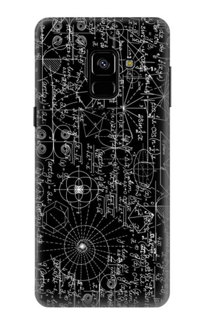 S3808 Tableau noir de mathématiques Etui Coque Housse pour Samsung Galaxy A8 (2018)