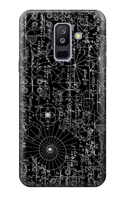 S3808 Tableau noir de mathématiques Etui Coque Housse pour Samsung Galaxy A6+ (2018), J8 Plus 2018, A6 Plus 2018