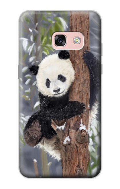 S3793 Peinture de neige mignon bébé panda Etui Coque Housse pour Samsung Galaxy A3 (2017)