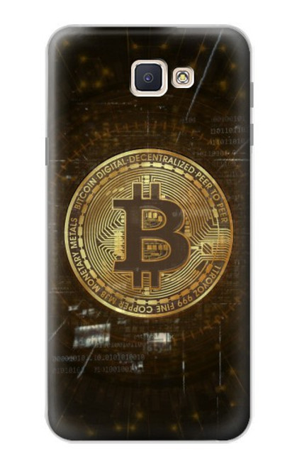 S3798 Crypto-monnaie Bitcoin Etui Coque Housse pour Samsung Galaxy J7 Prime (SM-G610F)