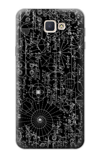 S3808 Tableau noir de mathématiques Etui Coque Housse pour Samsung Galaxy J7 Prime (SM-G610F)