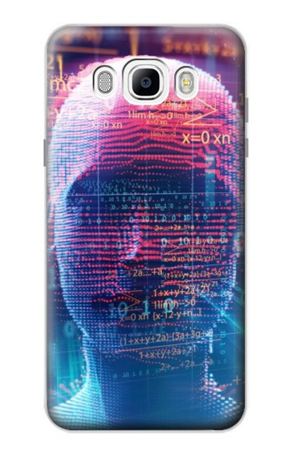 S3800 Visage humain numérique Etui Coque Housse pour Samsung Galaxy J7 (2016)