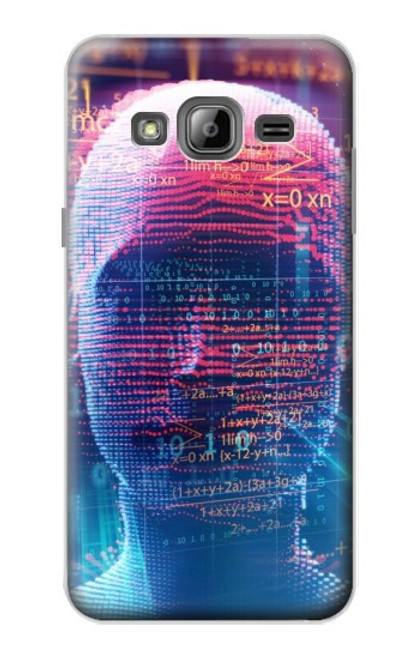 S3800 Visage humain numérique Etui Coque Housse pour Samsung Galaxy J3 (2016)