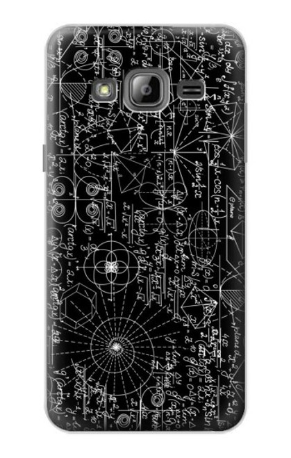 S3808 Tableau noir de mathématiques Etui Coque Housse pour Samsung Galaxy J3 (2016)