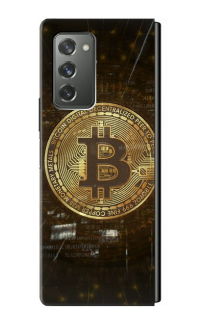 S3798 Crypto-monnaie Bitcoin Etui Coque Housse pour Samsung Galaxy Z Fold2 5G