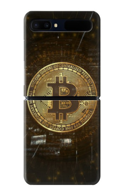 S3798 Crypto-monnaie Bitcoin Etui Coque Housse pour Samsung Galaxy Z Flip 5G