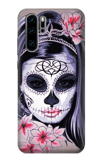 S3821 Sugar Skull Steampunk Fille Gothique Etui Coque Housse pour Huawei P30 Pro