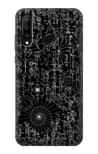 S3808 Tableau noir de mathématiques Etui Coque Housse pour Huawei P30 lite