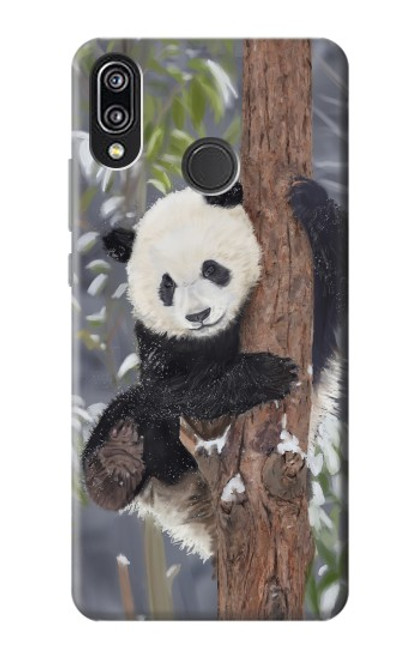 S3793 Peinture de neige mignon bébé panda Etui Coque Housse pour Huawei P20 Lite