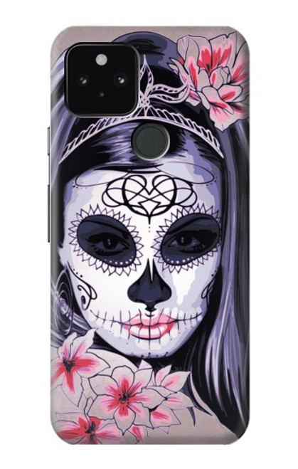 S3821 Sugar Skull Steampunk Fille Gothique Etui Coque Housse pour Google Pixel 5