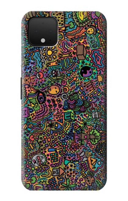 S3815 Art psychédélique Etui Coque Housse pour Google Pixel 4