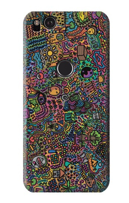 S3815 Art psychédélique Etui Coque Housse pour Google Pixel 2