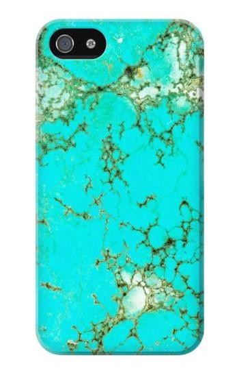 S2377 Turquoise Gemstone Texture Graphic Printed Etui Coque Housse pour iPhone 5 5S SE