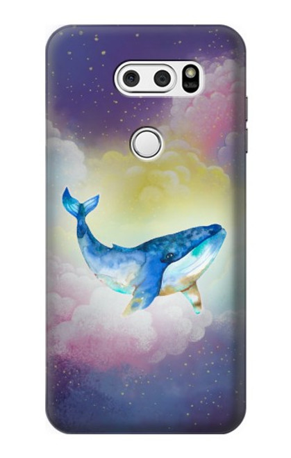 S3802 Rêve Baleine Pastel Fantaisie Etui Coque Housse pour LG V30, LG V30 Plus, LG V30S ThinQ, LG V35, LG V35 ThinQ