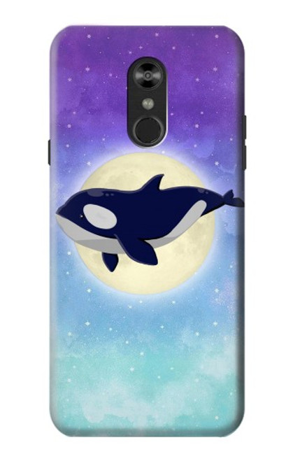 S3807 Killer Whale Orca Lune Pastel Fantaisie Etui Coque Housse pour LG Q Stylo 4, LG Q Stylus