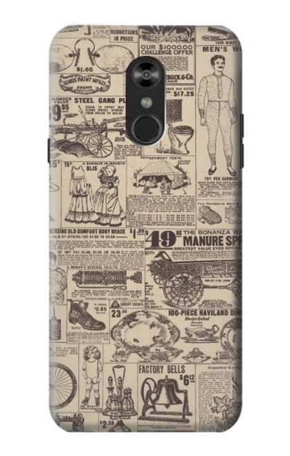 S3819 Papier Vintage rétro Etui Coque Housse pour LG Q Stylo 4, LG Q Stylus