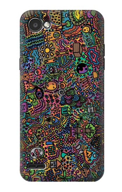 S3815 Art psychédélique Etui Coque Housse pour LG Q6