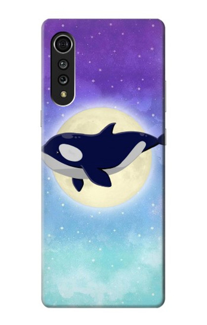 S3807 Killer Whale Orca Lune Pastel Fantaisie Etui Coque Housse pour LG Velvet