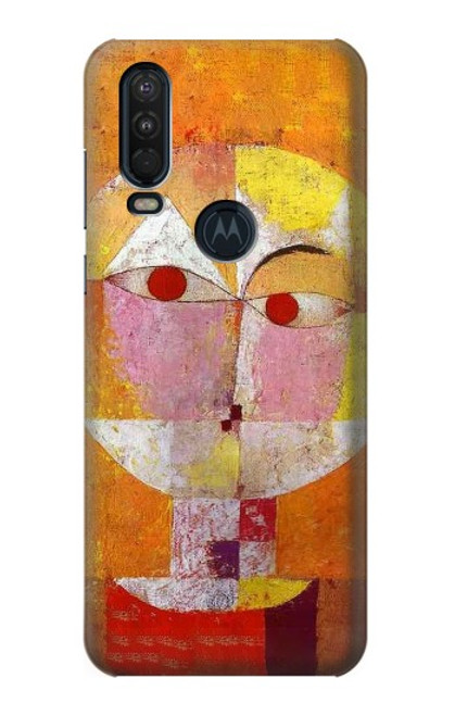 S3811 Paul Klee Senecio Homme Tête Etui Coque Housse pour Motorola One Action (Moto P40 Power)