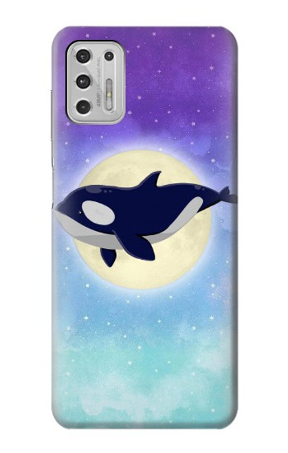 S3807 Killer Whale Orca Lune Pastel Fantaisie Etui Coque Housse pour Motorola Moto G Stylus (2021)